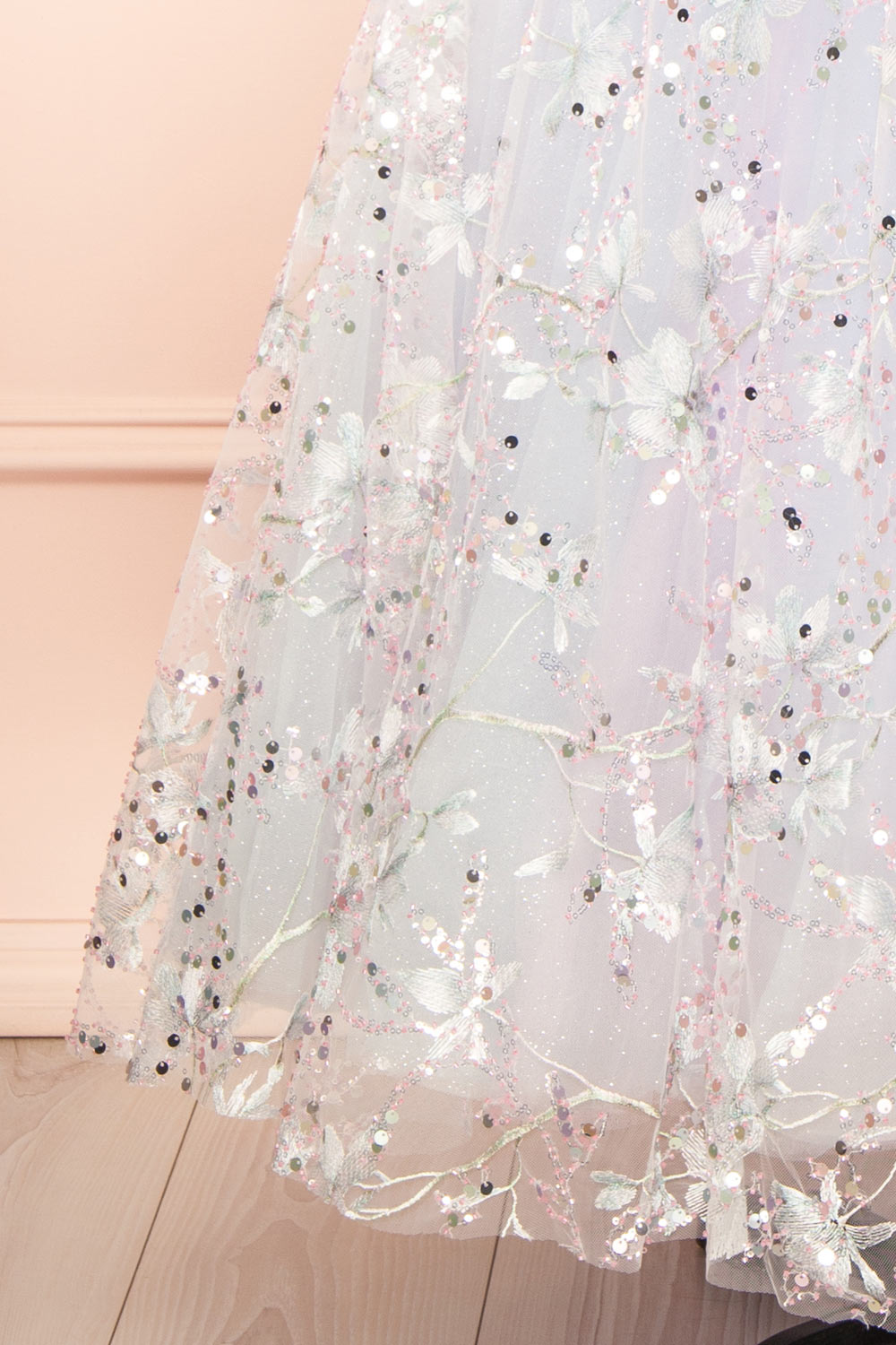 Charla Light Blue Midi Corset Dress | Boutique 1861 bottom