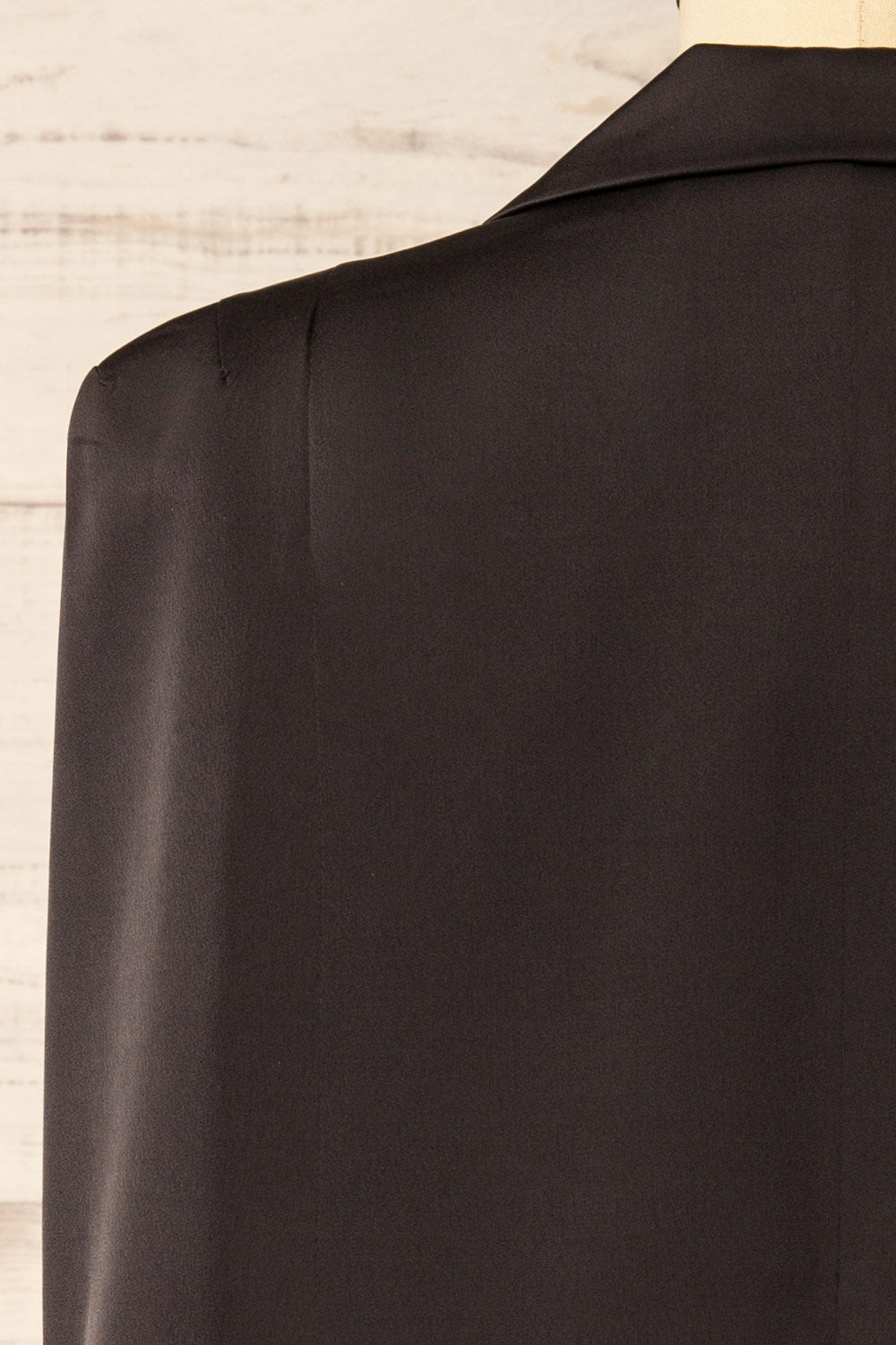 Charlene Black Cape Blazer Dress | La petite garçonne back