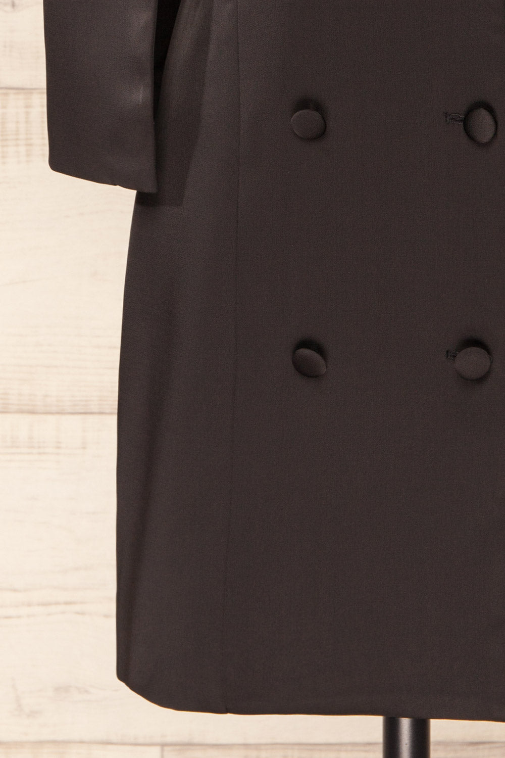 Charlene Black Cape Blazer Dress | La petite garçonne bottom