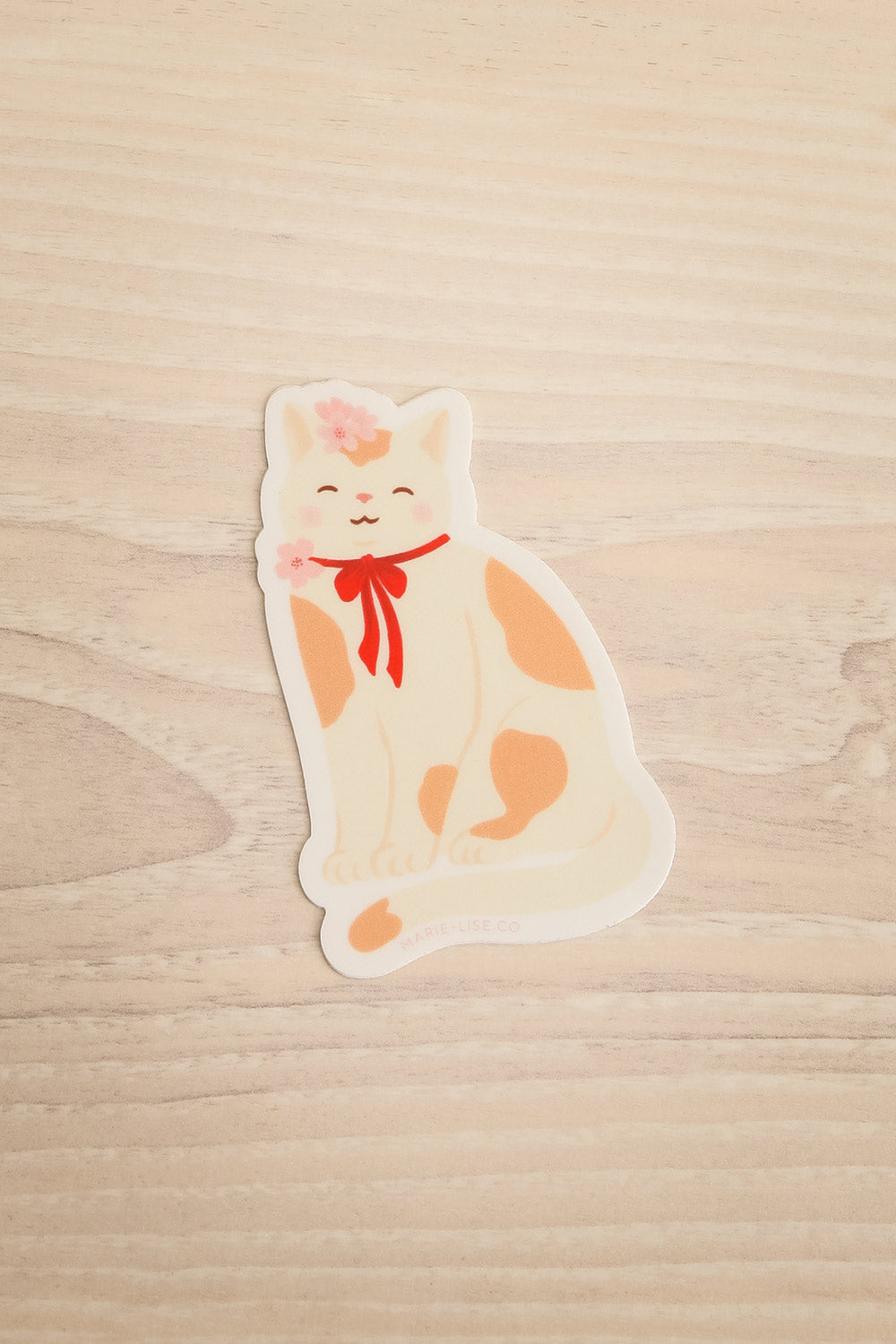Cat and Sakuras Sticker | Maison garçonne view