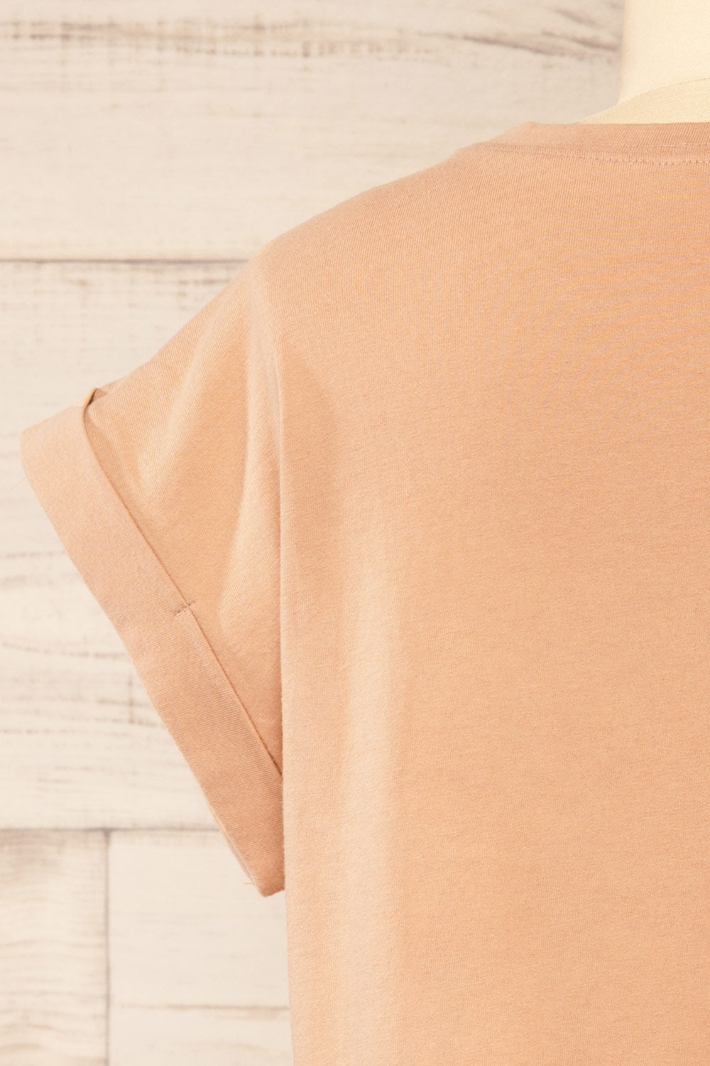 Cheddington Beige Cropped T-Shirt | La petite garçonne back