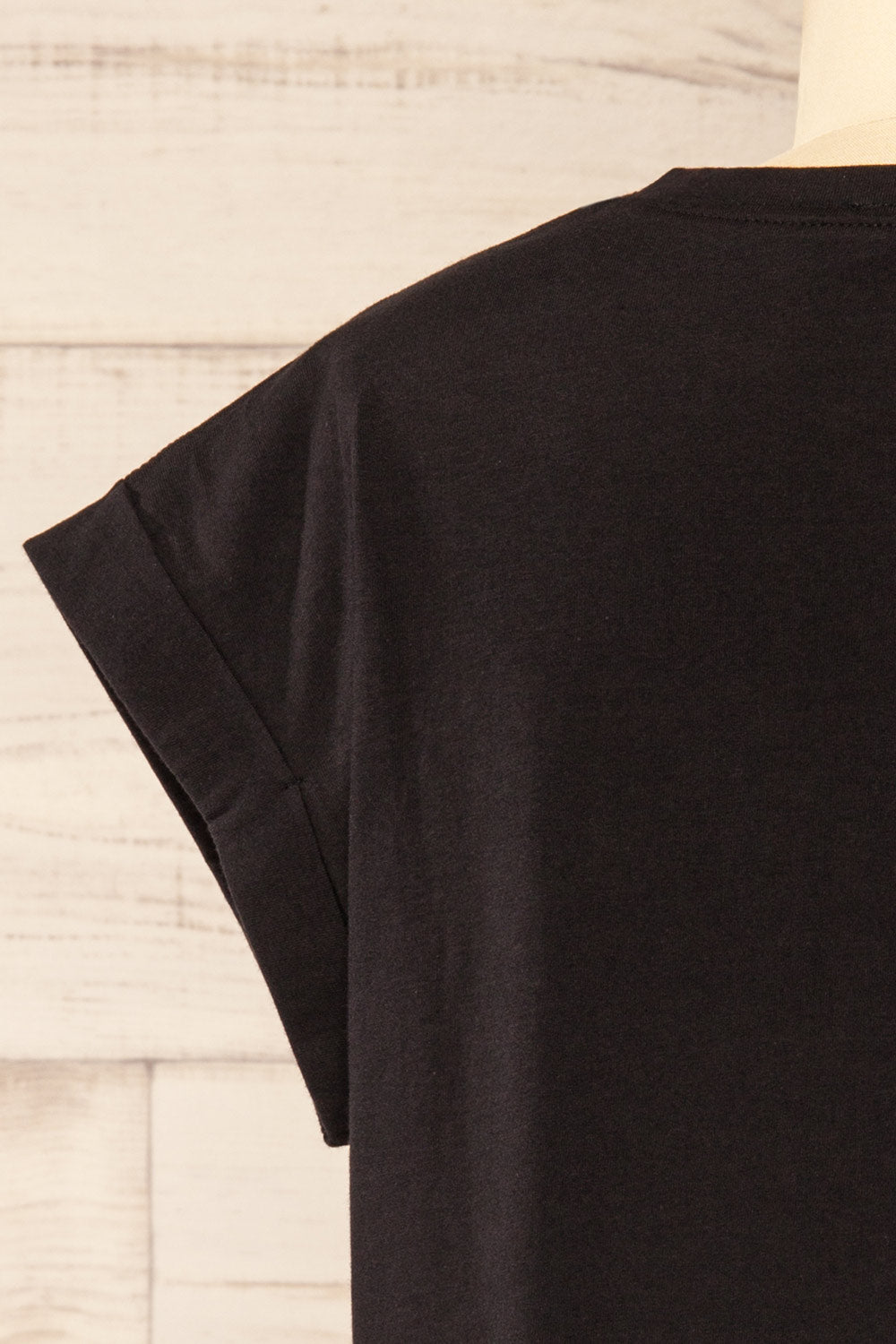 Cheddington Black Cropped T-Shirt | La petite garçonne back