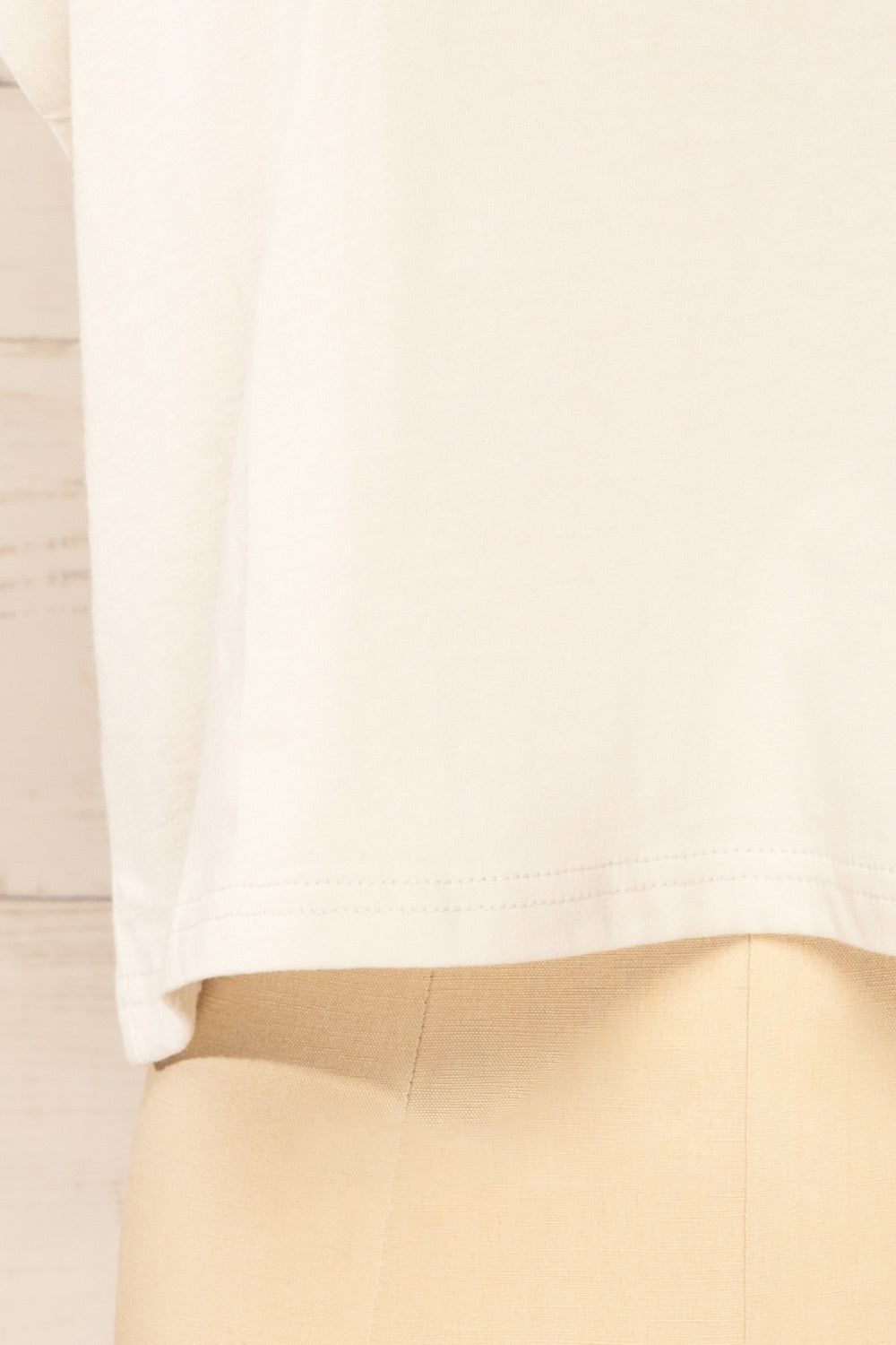 Cheddington Ivory Cropped T-Shirt | La petite garçonne  bottom 