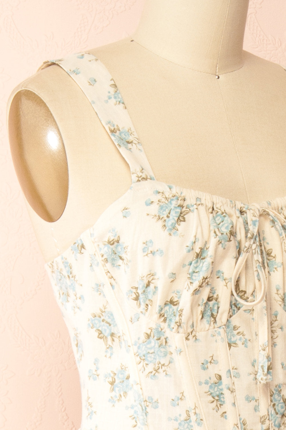 Chinaka Midi Floral Corset Dress with High Slit | Boutique 1861 side