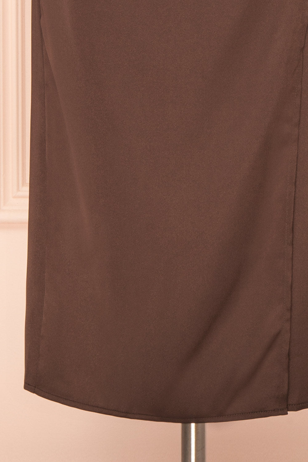 Chloe Brown Silky Midi Slip Dress | Boutique 1861 bottom