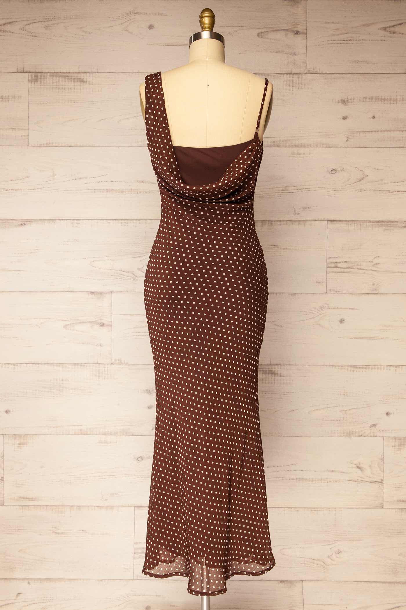 Cholula | Asymmetrical Maxi Polka Dots Dress