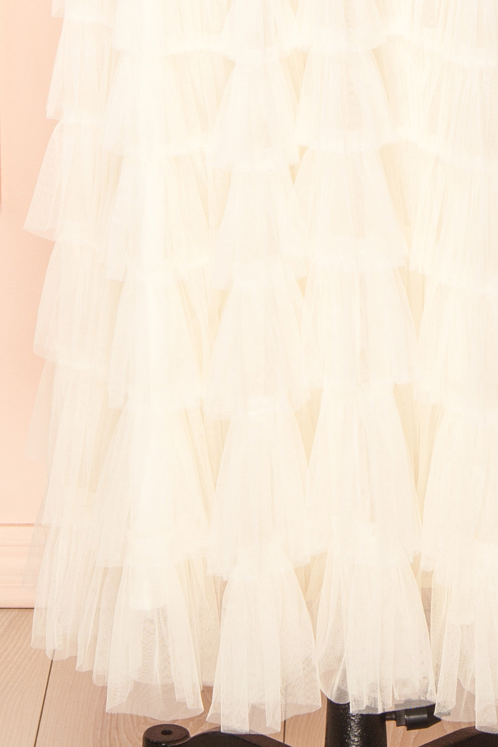 Christabel Ivory Ruffled Maxi Skirt with 3D Flowers | Boutique 1861 bottom