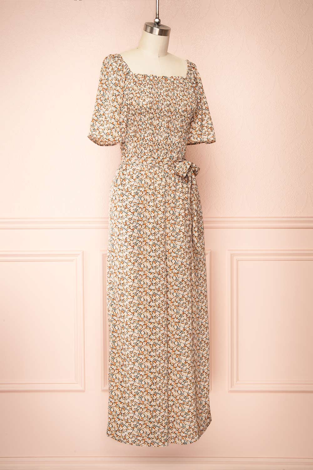 Chungha Ditsy Floral Jumpsuit w/ Belt | Boutique 1861 side view