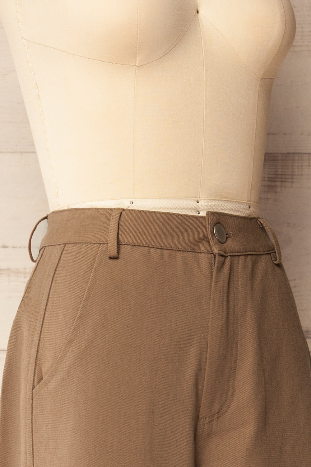Chutanga Brown Wide Leg High-Waisted Pants | La petite garçonne side