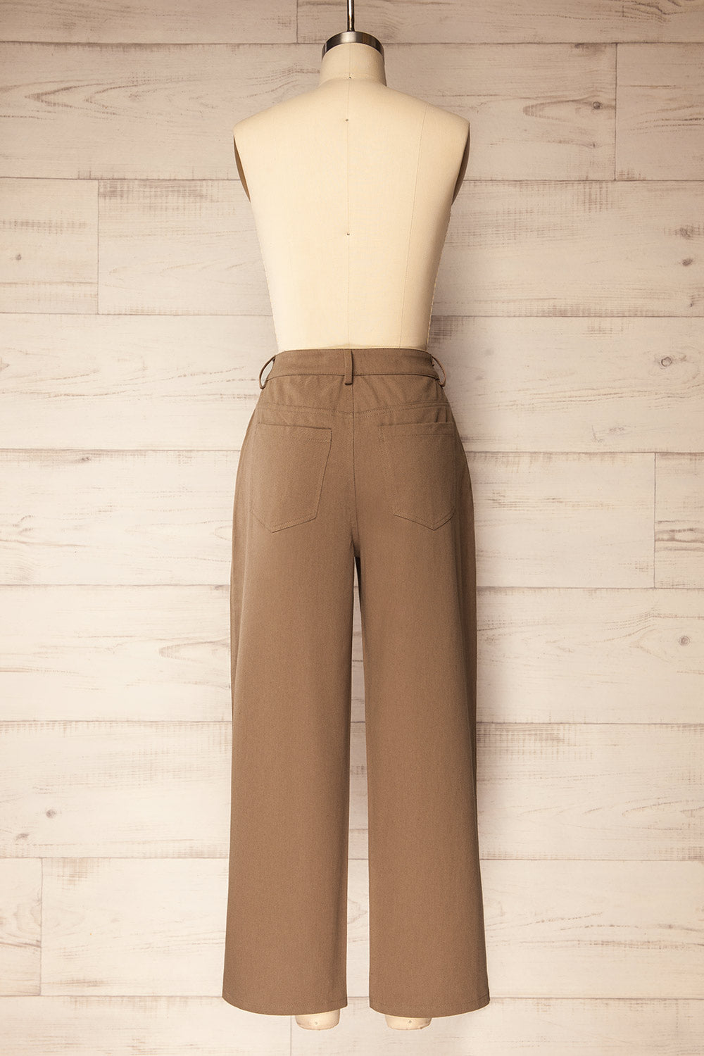 Chutanga Brown Wide Leg High-Waisted Pants | La petite garçonne back view
