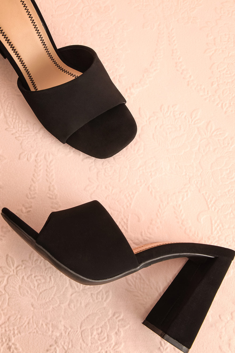 Cinah Black High Heel Sandals | Boutique 1861 flat view