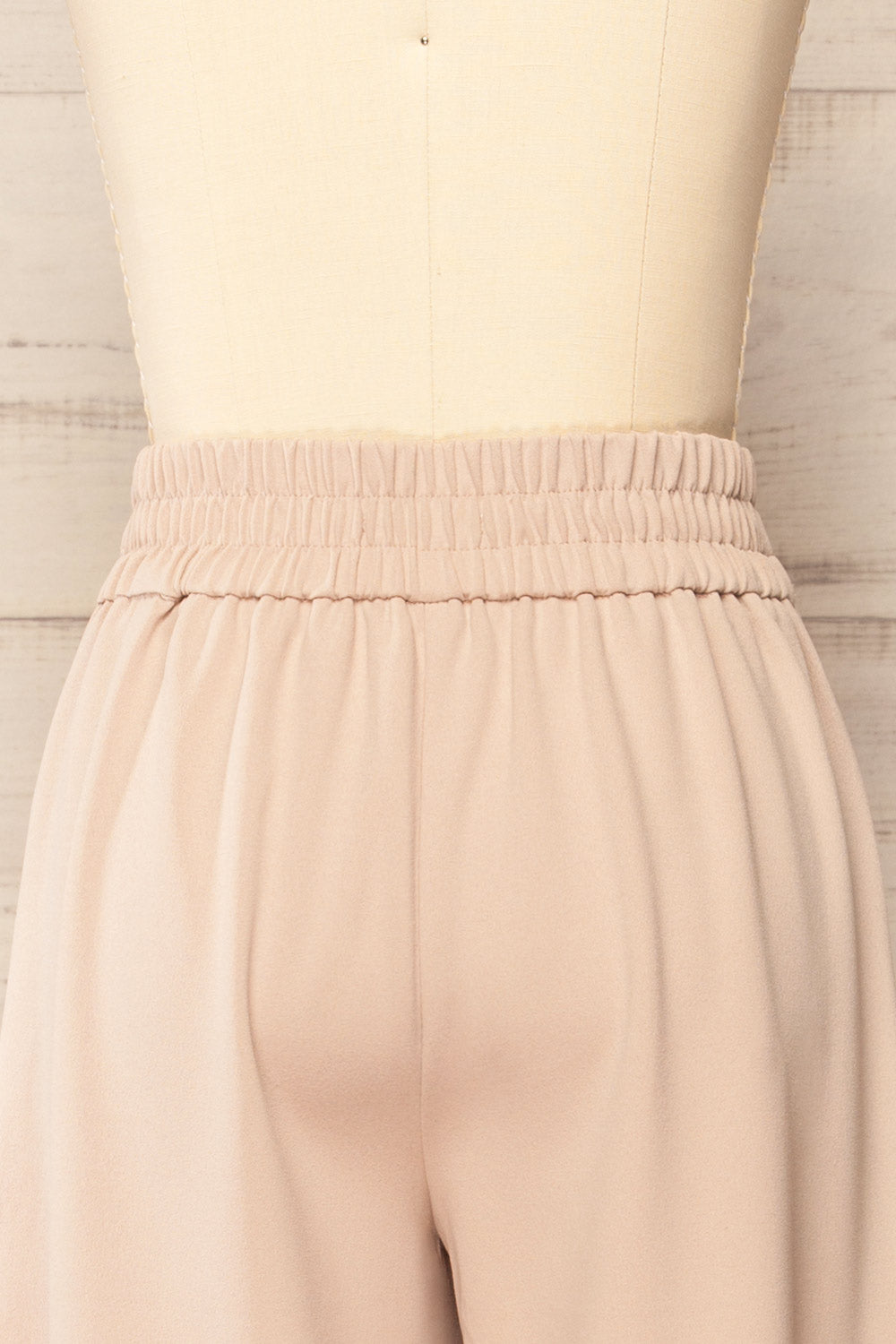 Clovelly Taupe Straight-Leg Pants w/ Pockets | La petite garçonne back