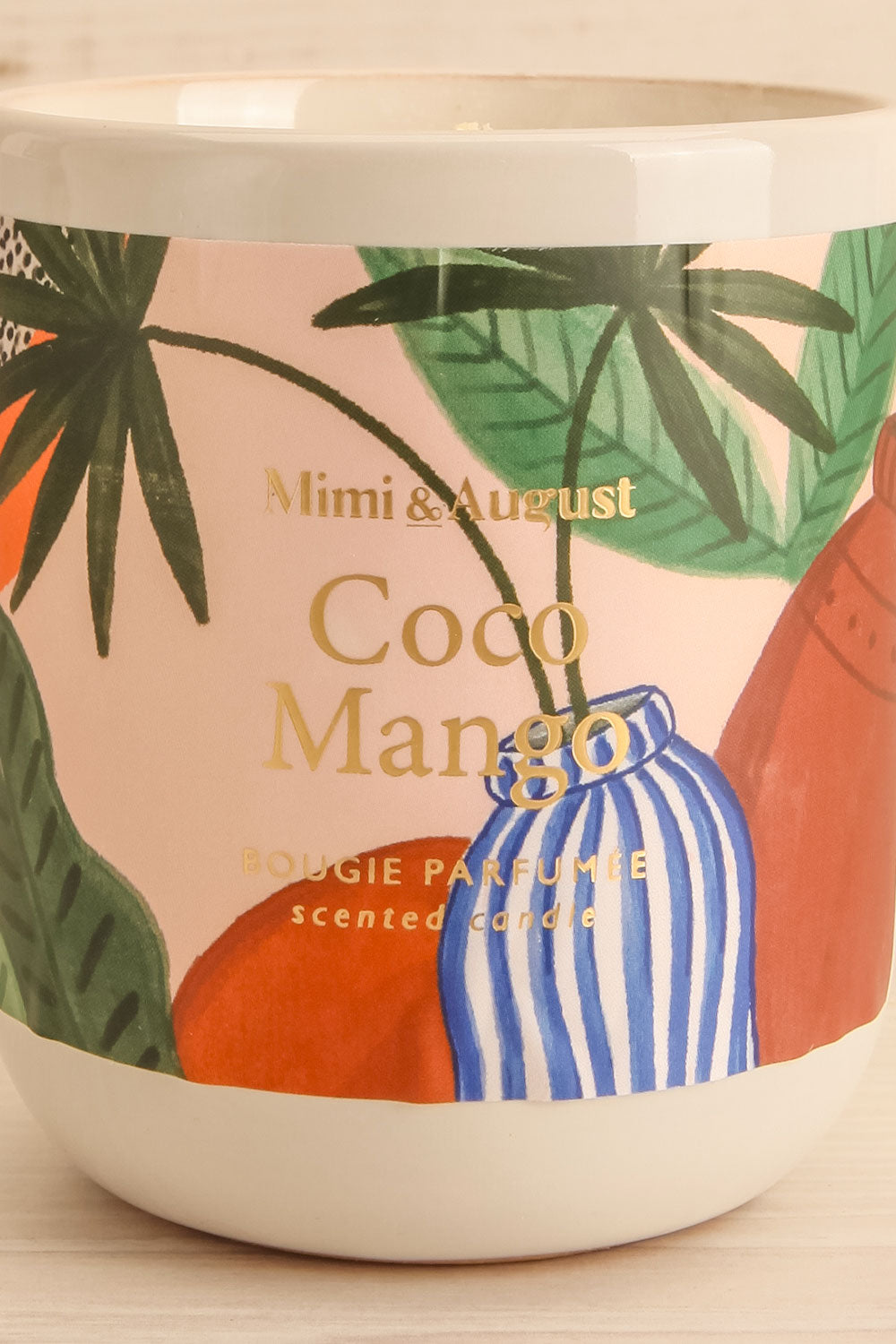 Coco Mango Reusable Candle | Maison garçonne close-up