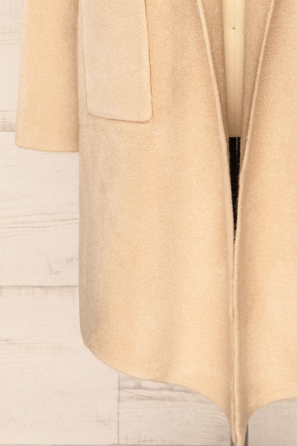 Colombo Beige Open-Front Coat | La petite garçonne bottom