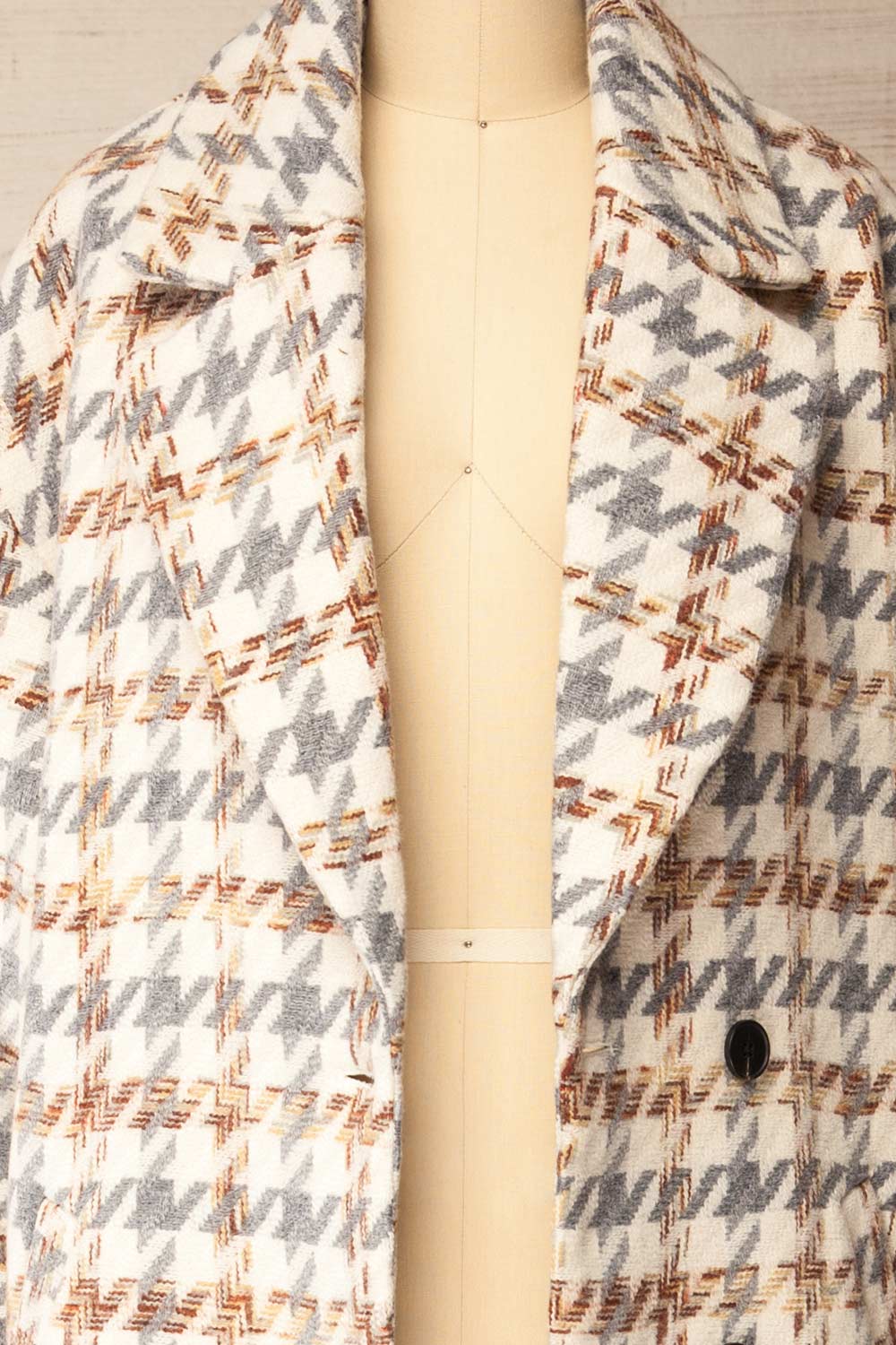 Conakry Long Houndstooth Coat | La petite garçonne open