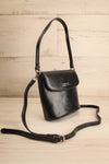 Contrail Black Faux Leather Bucket Bag | La petite garçonne side view