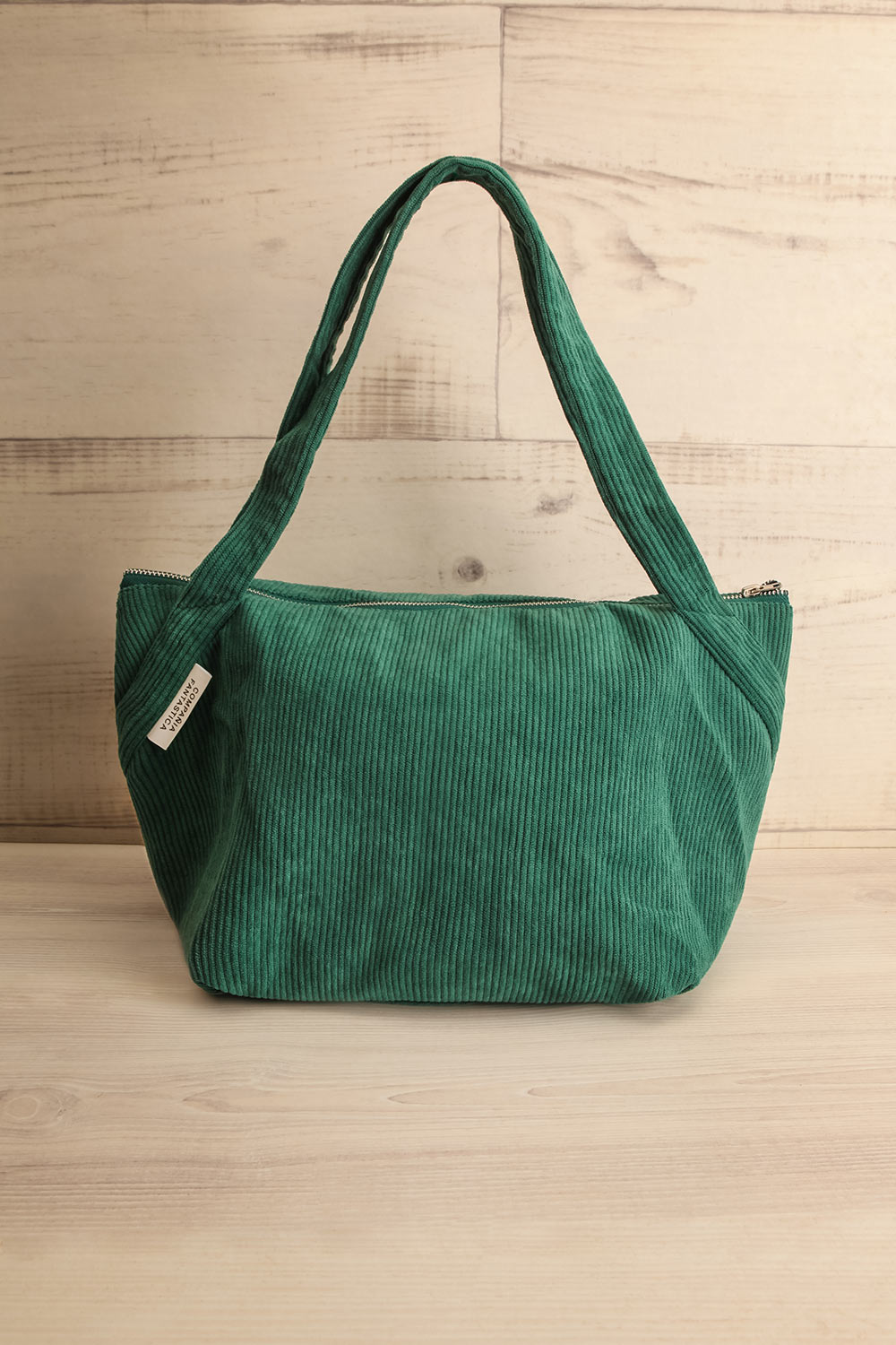 Cortura Green Corduroy Shoulder Bag | La petite garçonne