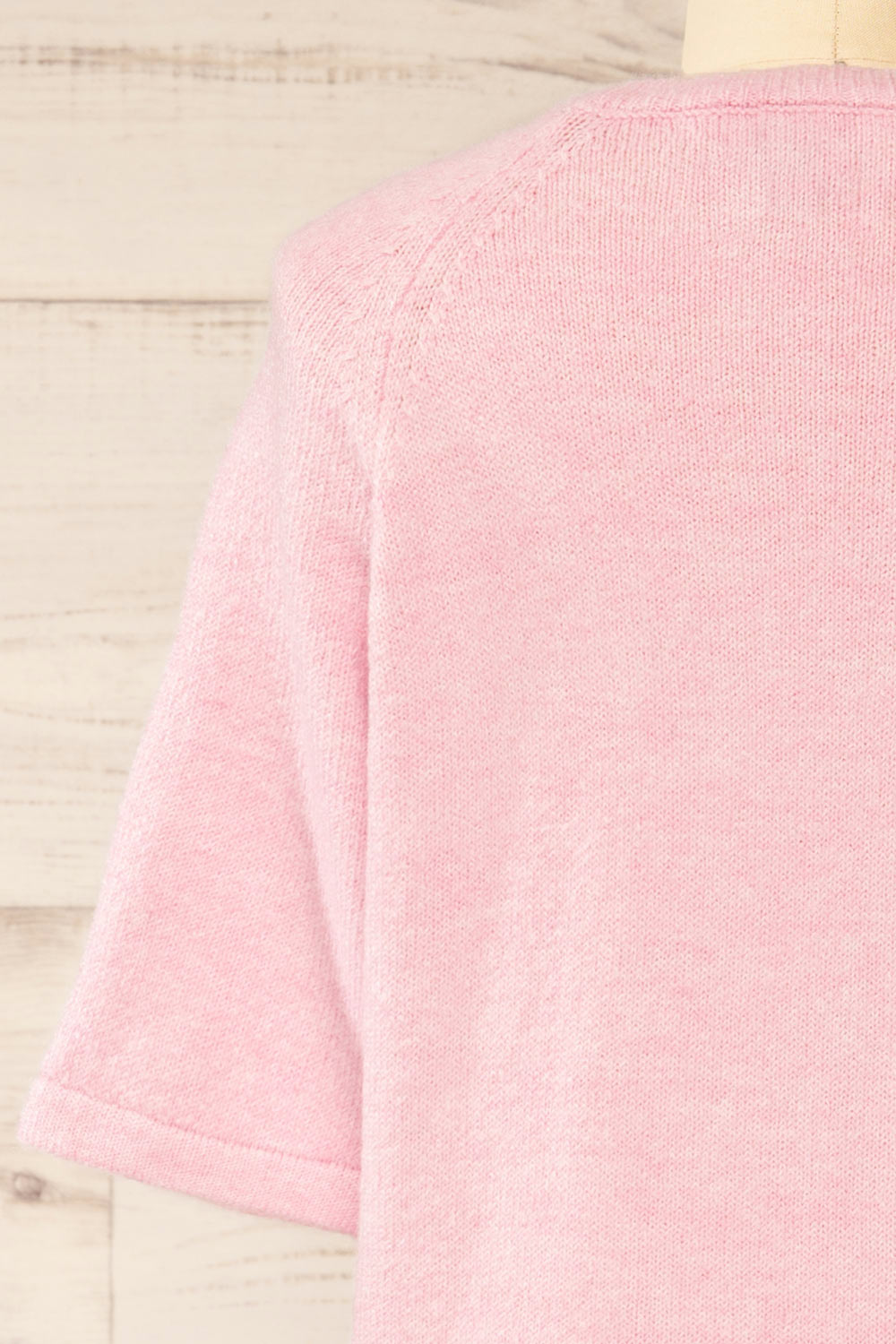 Cotonou Oversized Pink Knit T-Shirt | La petite garçonne back