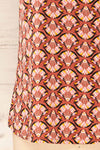 Creteil Pink Patterned Cami Top w/ Thin Straps | La petite garçonne bottom close-up