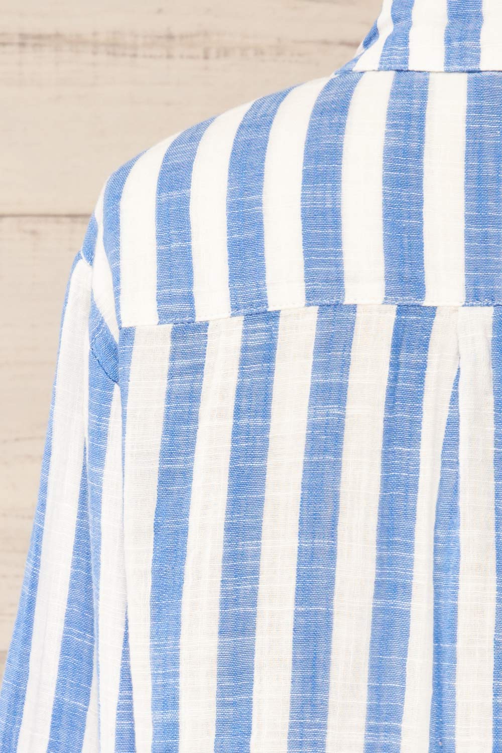 Cucuta Blue Striped Cotton Shirt | La petite garçonne back