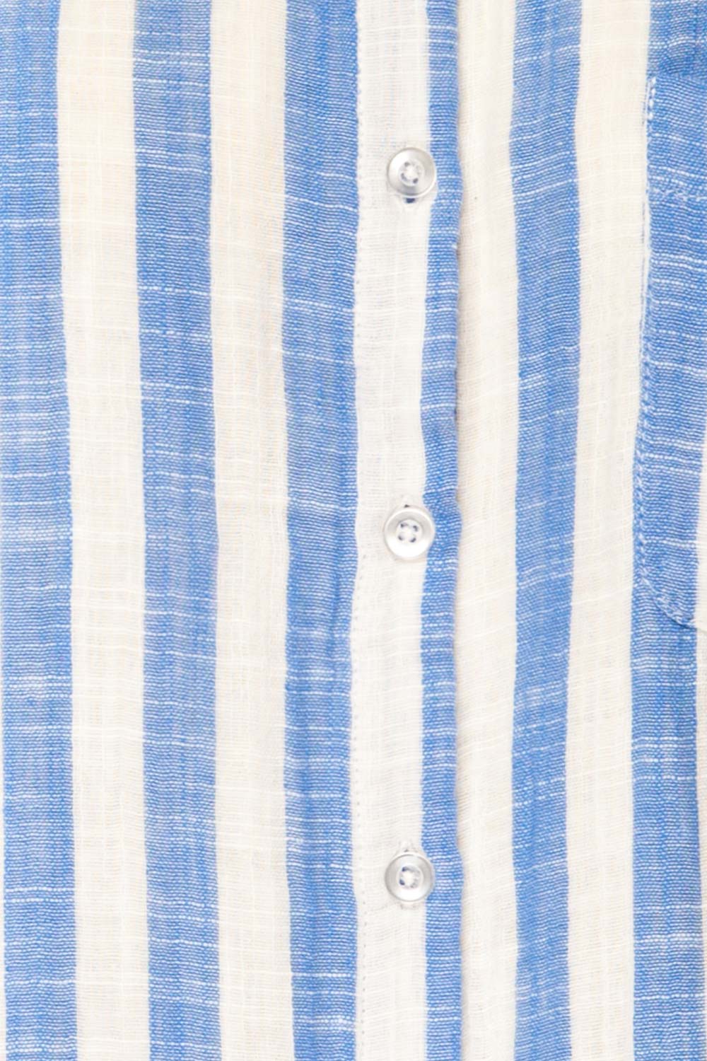 Cucuta Blue Striped Cotton Shirt | La petite garçonne fabric