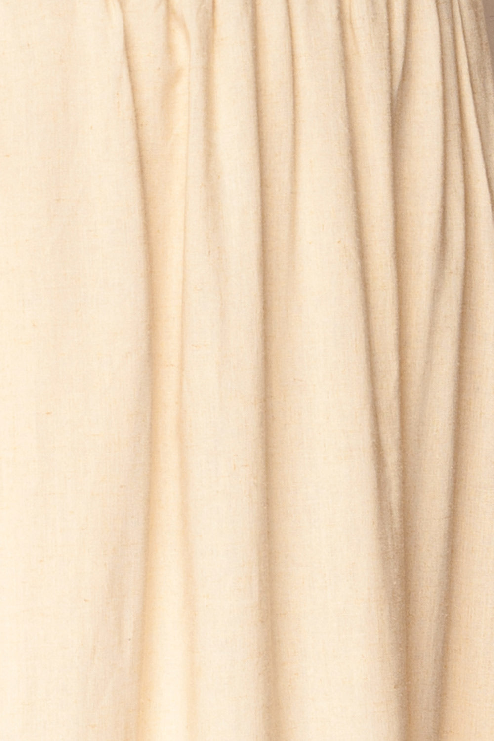 Cyriel Beige Linen Midi Skirt w/ Pockets | La petite garçonne fabric