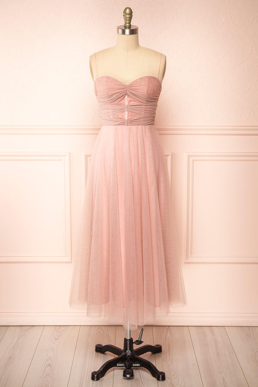 Cyrilla Midi Pink Tulle Dress Boutique 1861