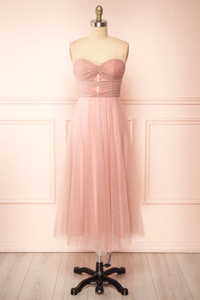 Cyrilla Midi Pink Tulle Dress | Boutique 1861 front view