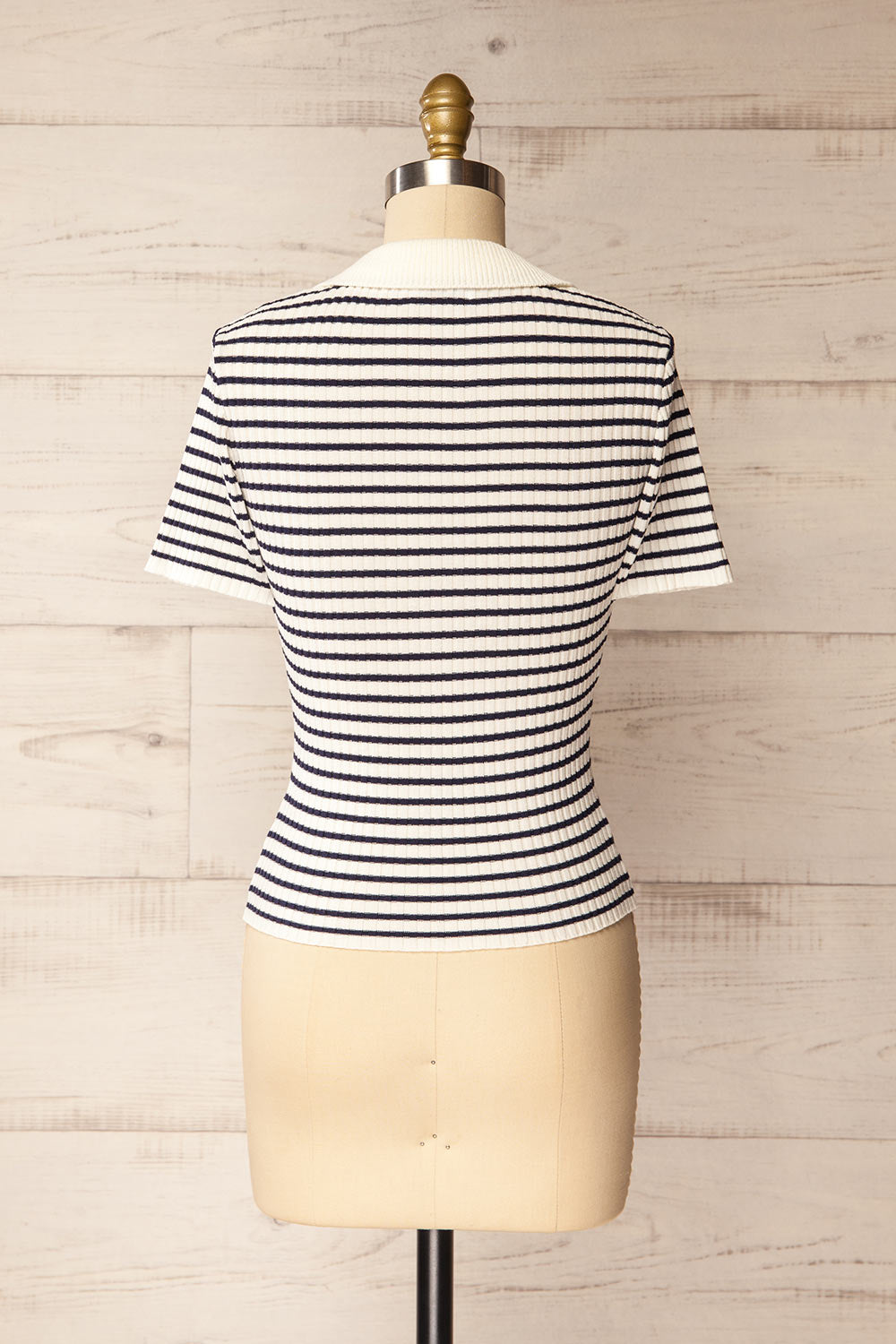 Dalby Striped Stretchable Polo | La petite garçonne back view
