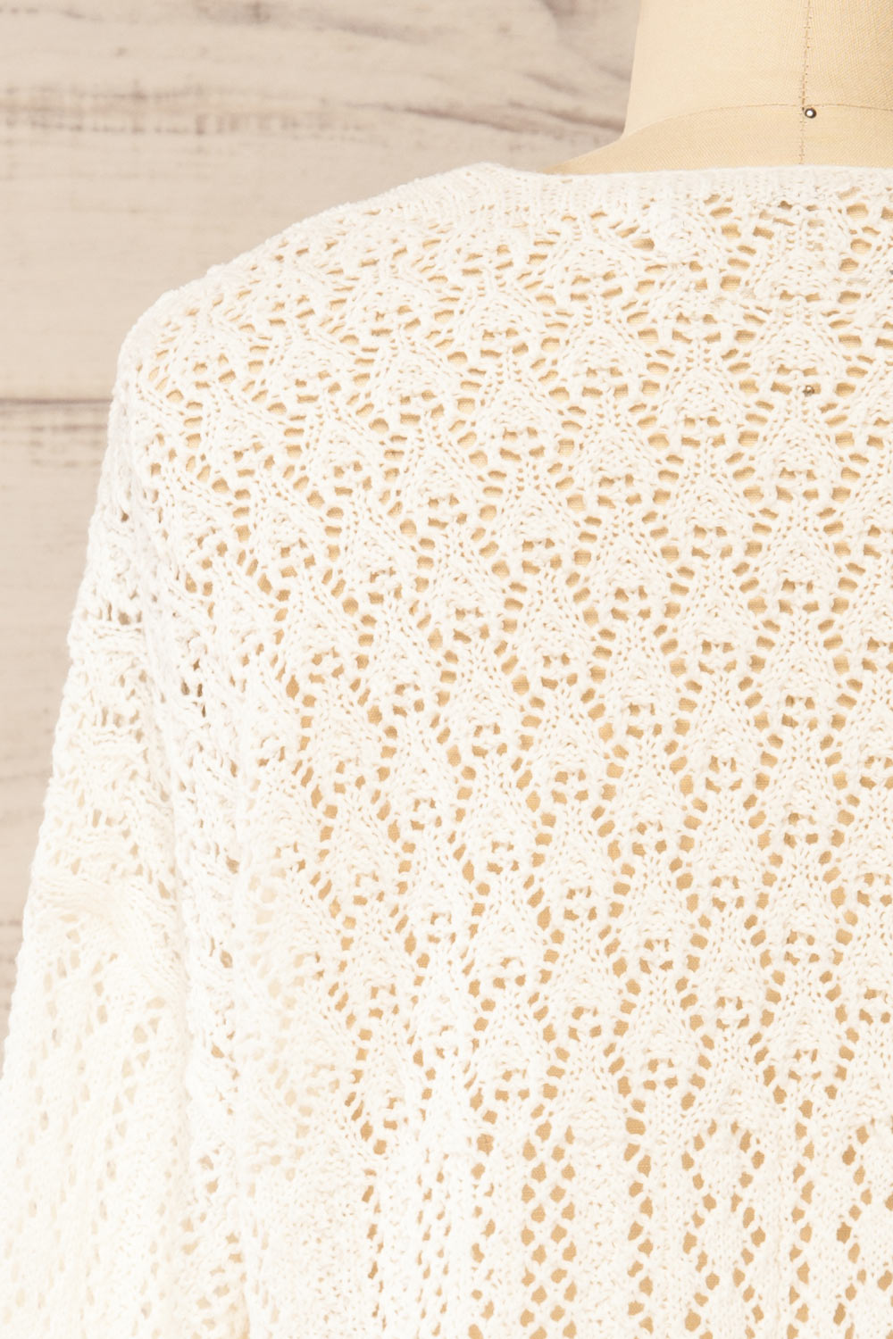 Dalian Crochet Ivory Cardigan | La petite garçonne back