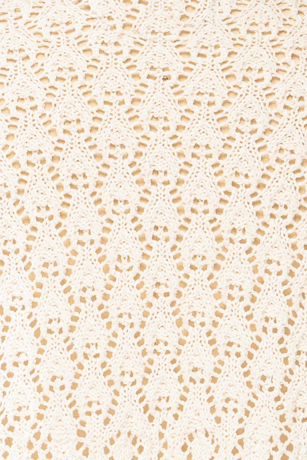 Dalian Crochet Ivory Cardigan | La petite garçonne fabric