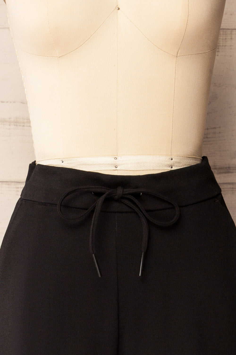 Daman Black Wide Leg Pants | La petite garçonne front