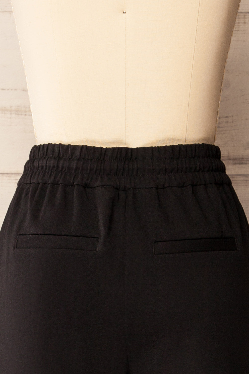 Daman Black Wide Leg Pants | La petite garçonne back