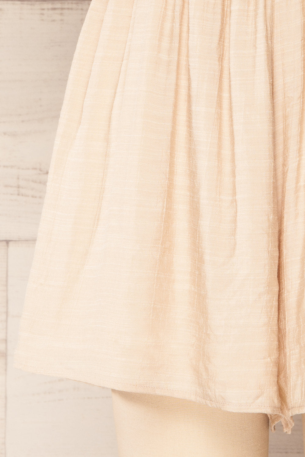 Damascus Beige Short Romper w/ Puffy Sleeves | La petite garçonne bottom