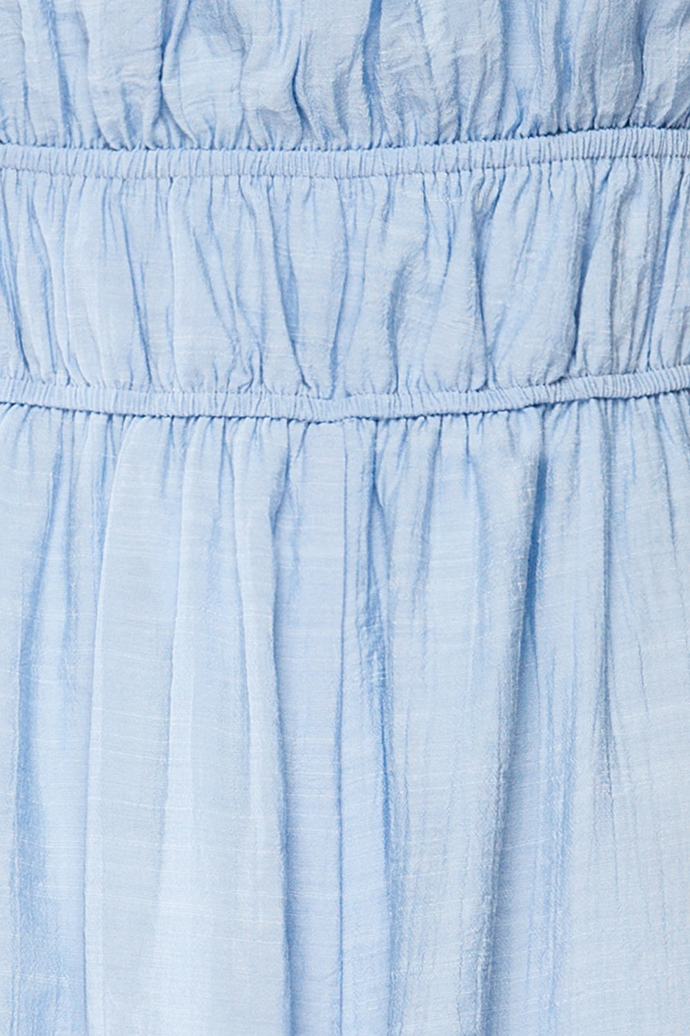 Damascus Blue Short Romper w/ Puffy Sleeves | La petite garçonne fabric