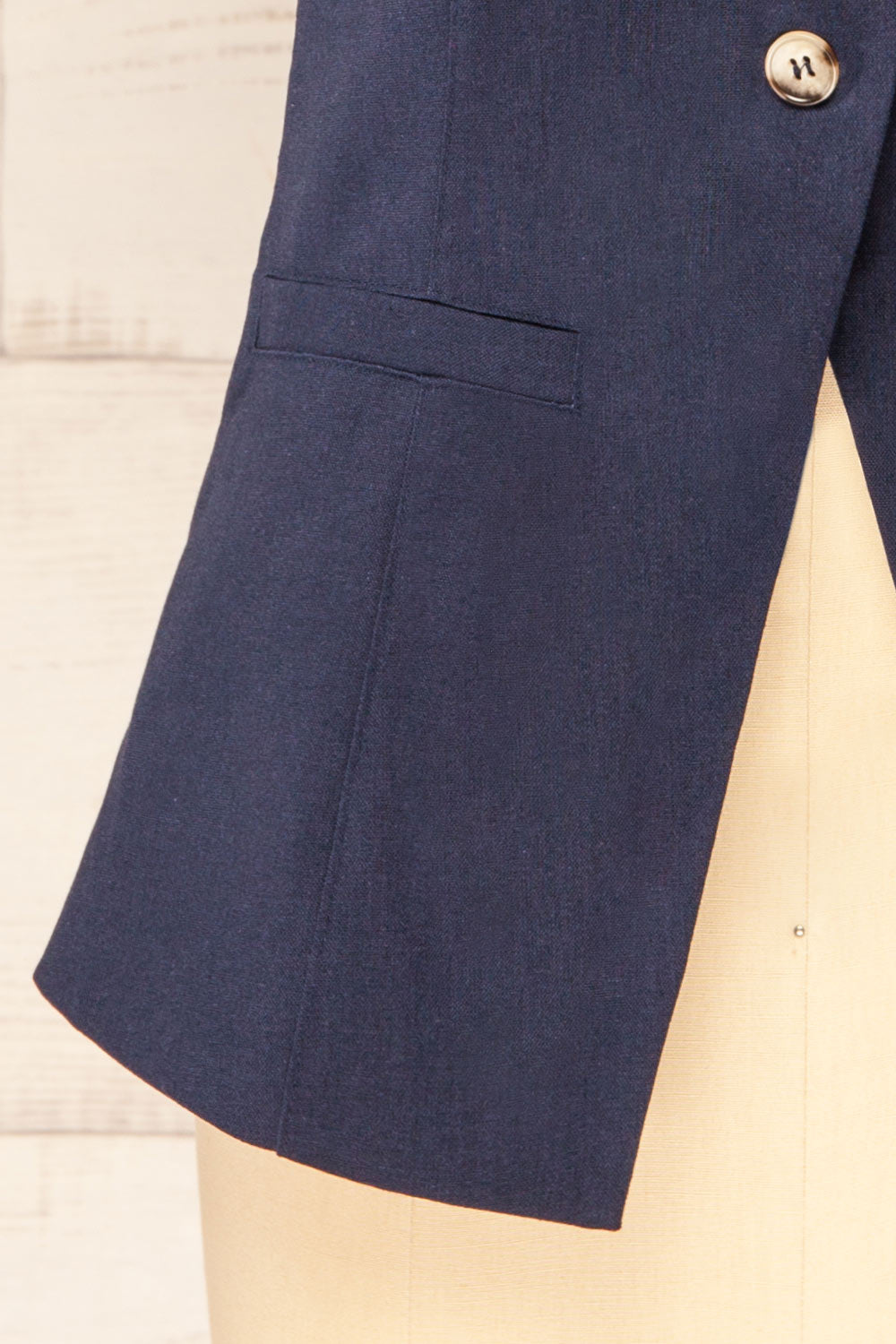 Danda Navy Longline Button-Down Vest Top | La petite garçonne bottom