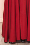 Darcy Burgundy Maxi Satin Dress w/ Slit | Boutique 1861 bottom