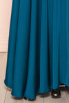 Darcy Royal Blue Maxi Satin Dress w/ Slit | Boutique 1861 bottom