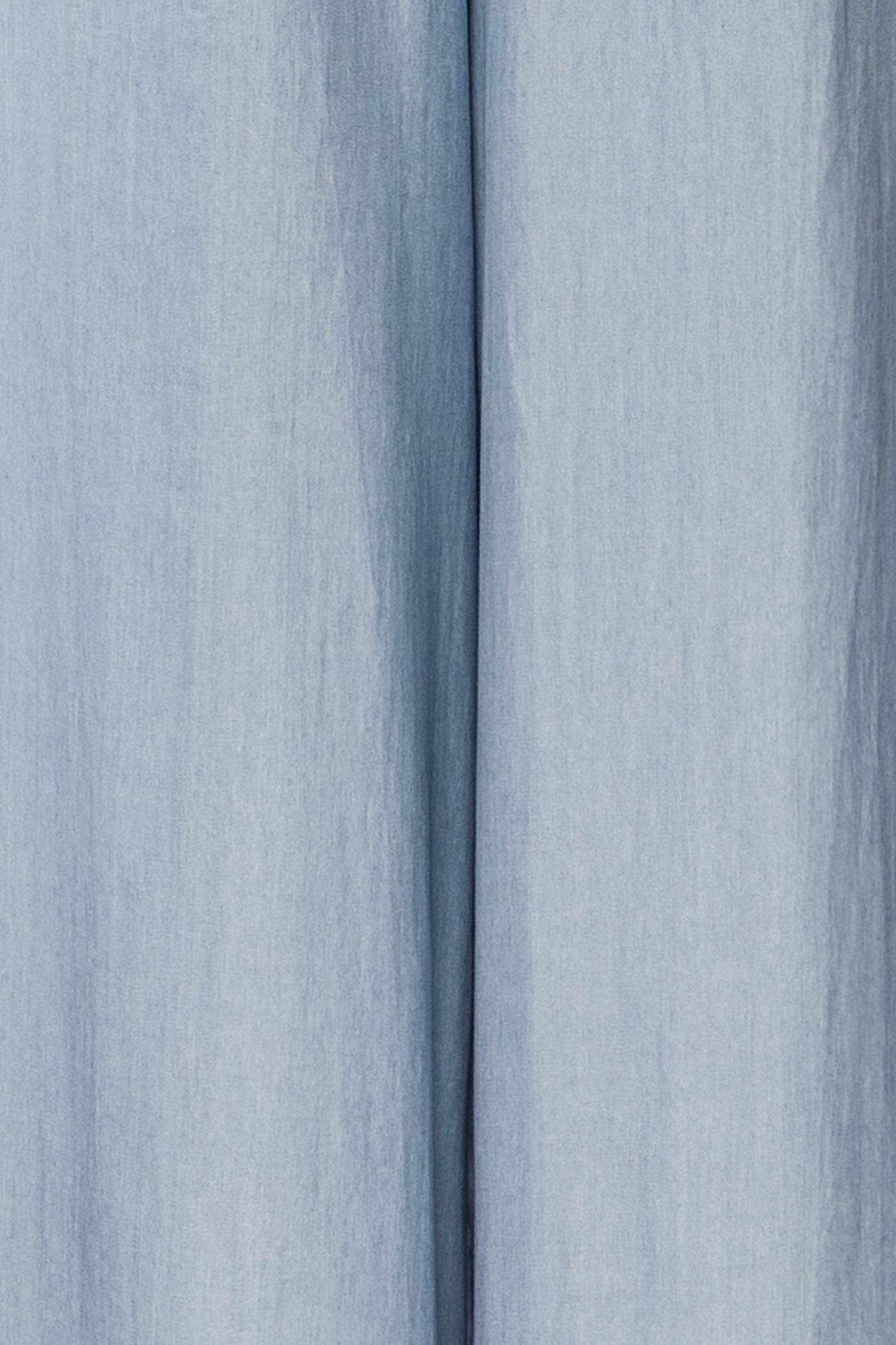 Close-up Dash Light Blue High-Rise Wide-Leg Pants at la petite garçonne