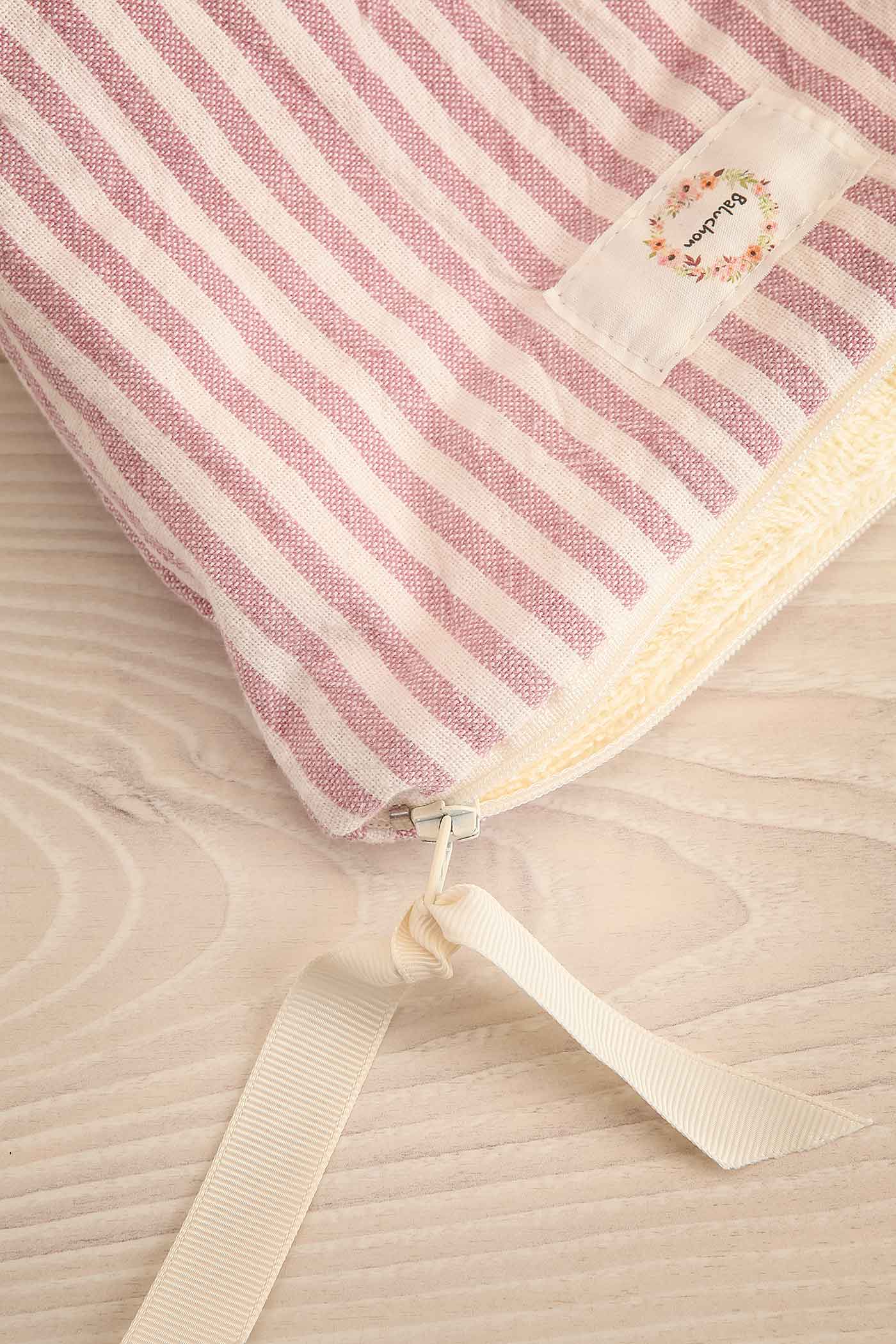 Deftone Mauve Striped Cosmetic Bag - 2 Options | Maison garçonne fabric