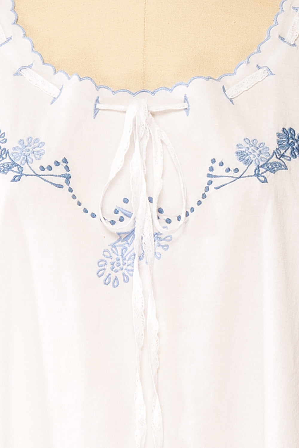 Deirdre White Midi Nightgown with Pockets by April Cornell | Boutique 1861 fabric