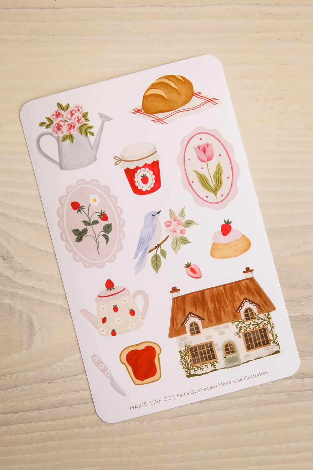 Cottage Breakfast Sticker Sheet | Maison garçonne view