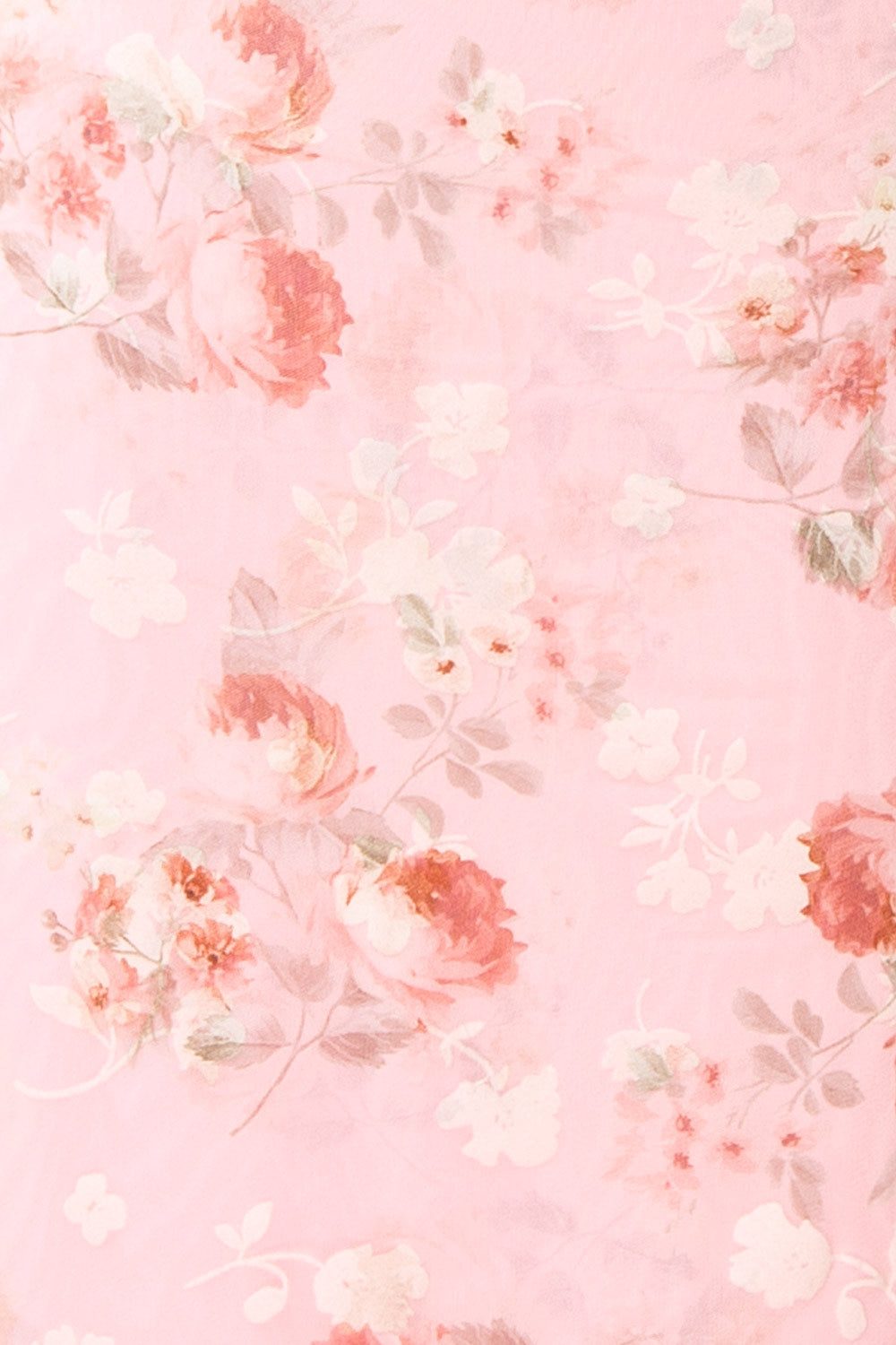 Delores Pink Midi One Shoulder Floral Dress | Boutique 1861  fabric