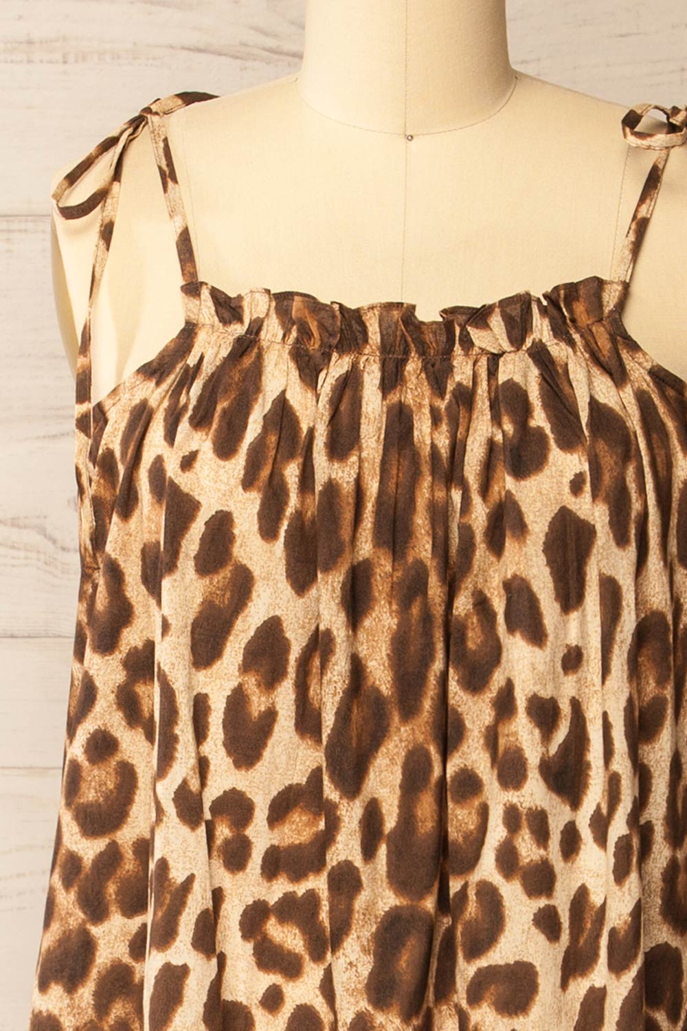 Denizli Leopard Print Oversized Midi Dress | La petite garçonne front