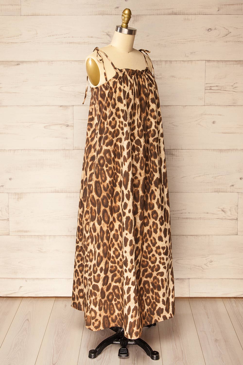 Denizli Leopard Print Oversized Midi Dress | La petite garçonne side view