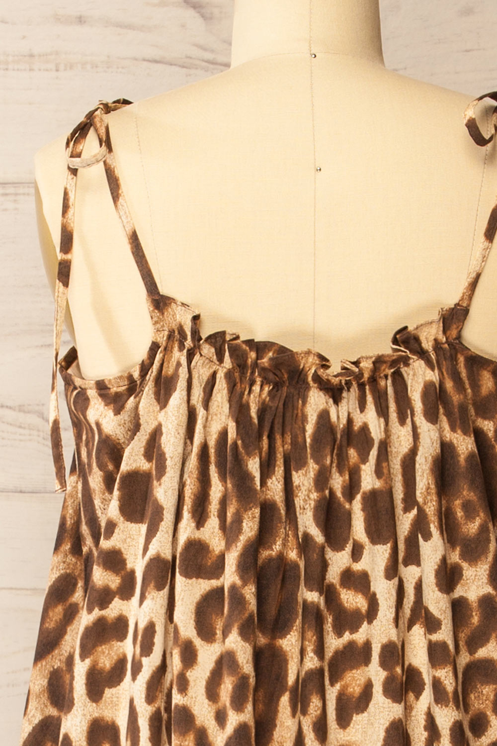 Denizli Leopard Print Oversized Midi Dress | La petite garçonne back