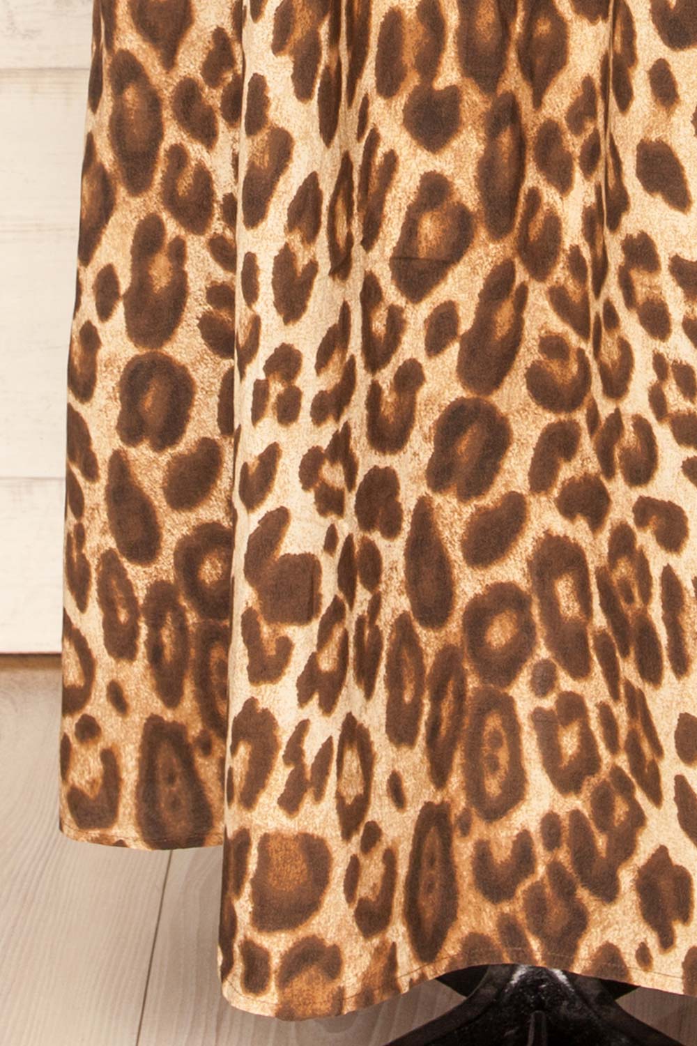 Denizli Leopard Print Oversized Midi Dress | La petite garçonne bottom