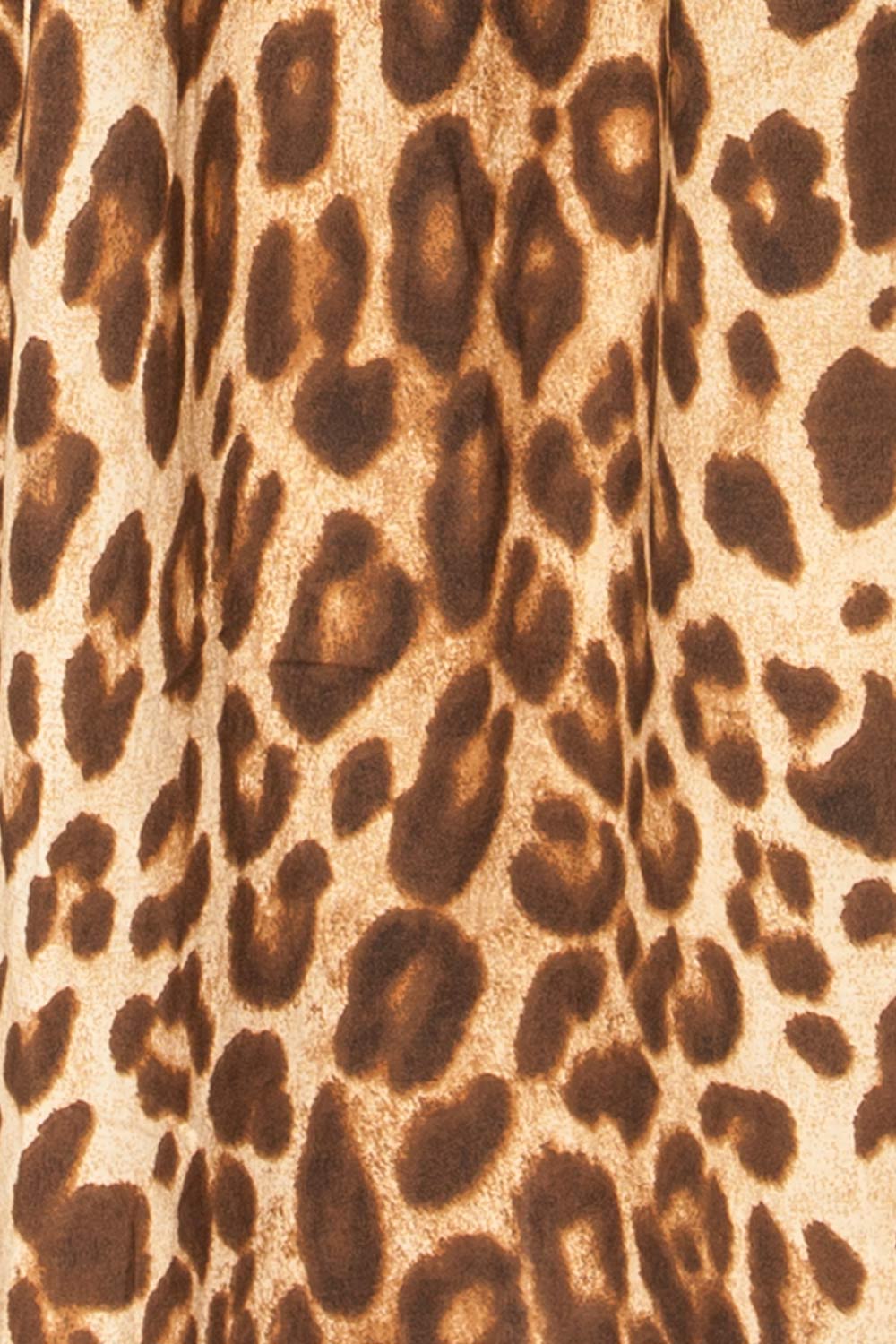 Denizli Leopard Print Oversized Midi Dress | La petite garçonne fabric