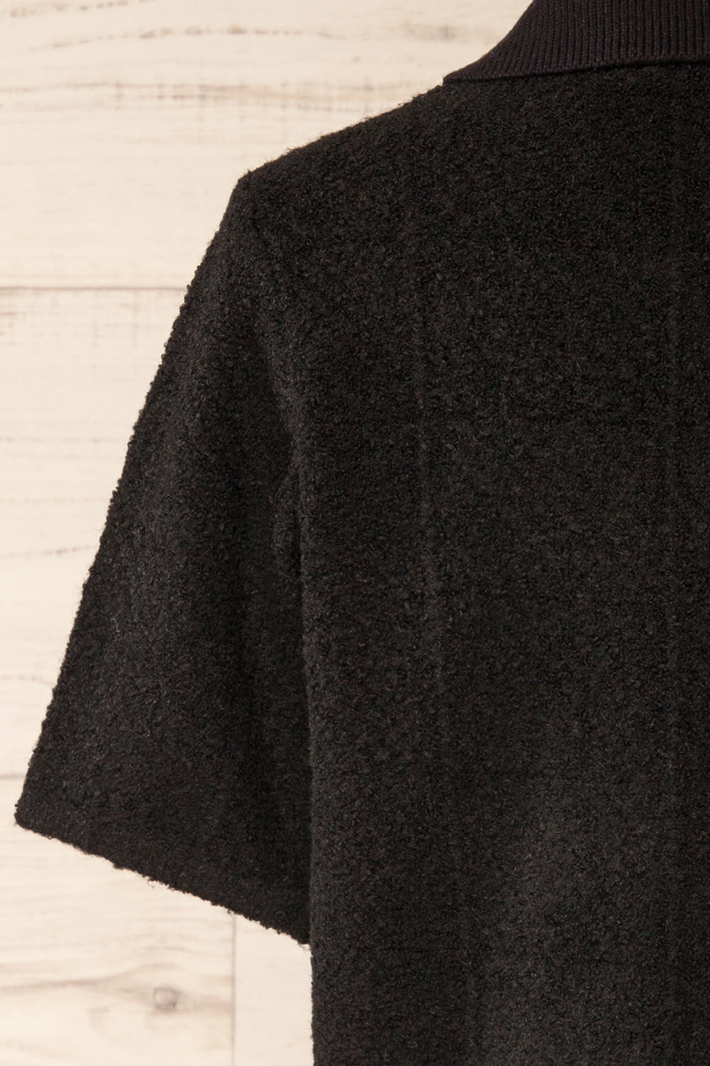 Denton Black Short Sleeve Knit Top | La petite garçonne back