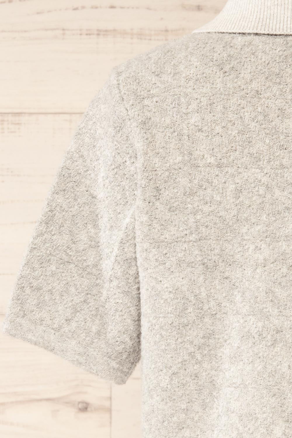 Denton Grey Short Sleeve Knit Top | La petite garçonne back